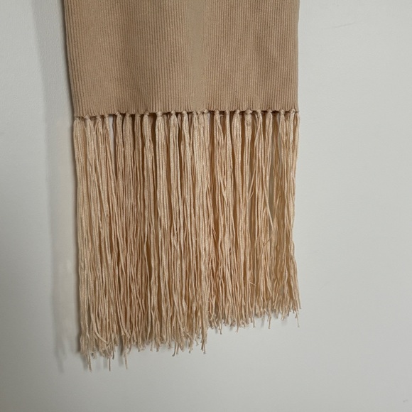 Lulus Delfi Yellow Color Block Fringe Sweater knit Midi Dress boho resortwear - Picture 5 of 9